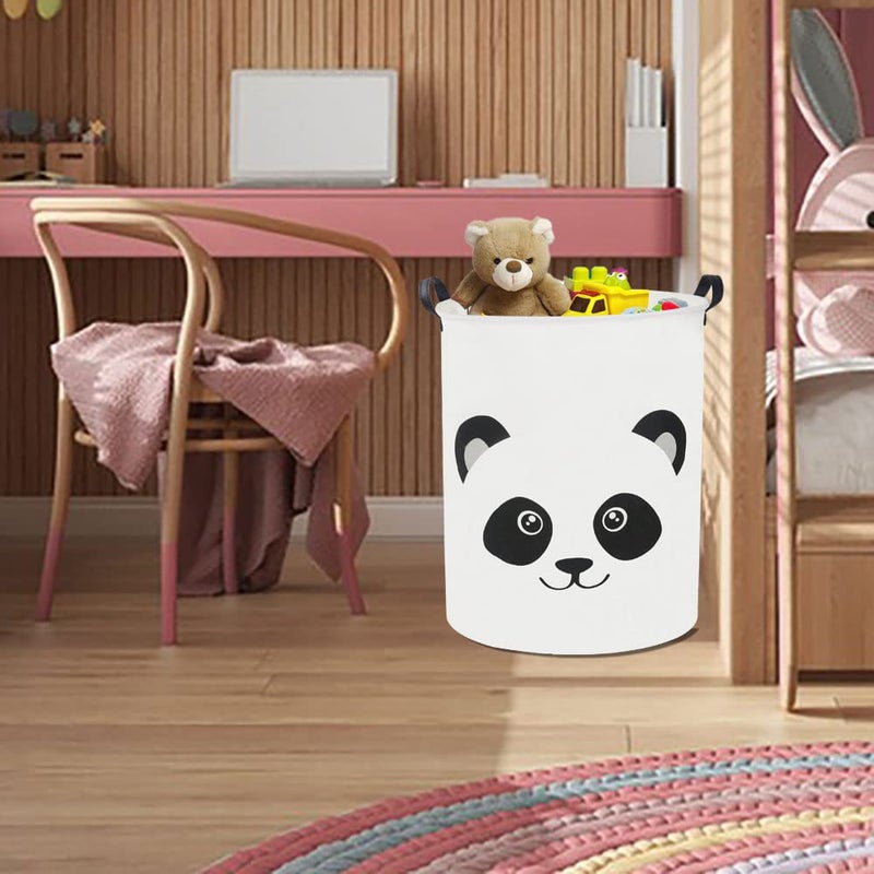 HKEC Baby Laundry Hamper,Kids Laundry Baskets,Waterproof Toy Storage Bin,Dirty Clothes Hamper for Nursery,Panda Gift Baskets,Boys Bedroom Decor(Panda) - Image 3